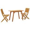 vidaXL 3 Piece Balcony Set Solid Wood Acacia