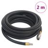 vidaXL Hybrid Air Hose Black 0.6" 2 m Rubber and PVC