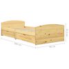 vidaXL Bed Frame with 2 Drawers without Mattress 90x200 cm