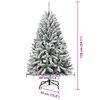 vidaXL Artificial Christmas Tree Green and White 150 cm PVC and Metal
