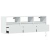 vidaXL TV Wall Cabinet with LED Lights White 130x31x45 cm