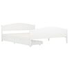 vidaXL Bed Frame without Mattress White Solid Wood Pine 140x200 cm