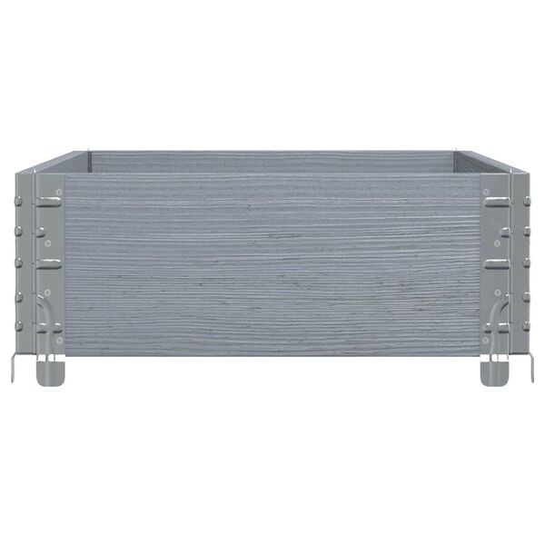 vidaXL Pallet Collar Grey 100x50 cm Solid Wood Pine