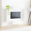 vidaXL TV Cabinet Set Wall-mounted 4 pcs White Engineered Wood