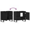 vidaXL Bathroom Sink Cabinet Black Oak 65 x 33 x 60 cm Engineered Wood