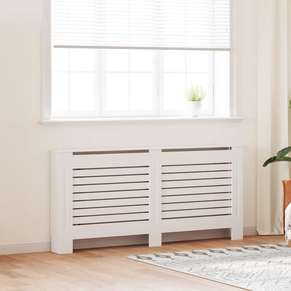 vidaXL Radiator Cover White 172x19x81.5 cm MDF
