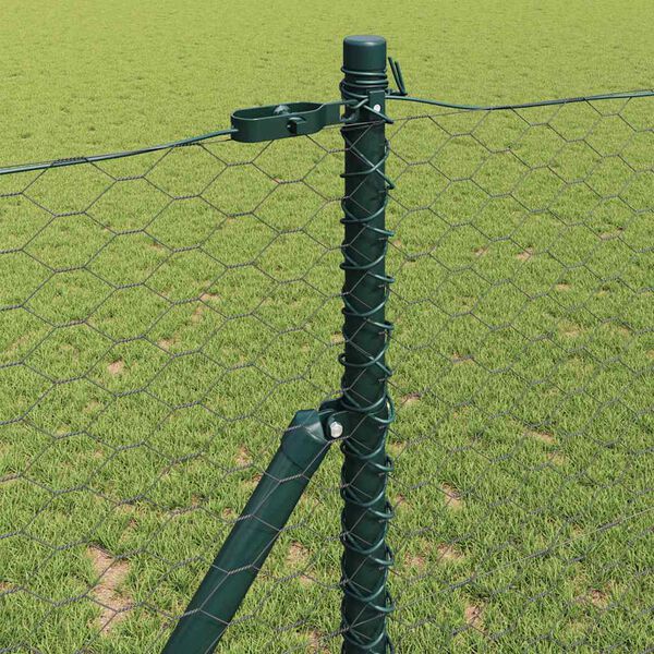 vidaXL Fence Post Grey 50 x 1.2 m (36 mm mesh) Steel and PVC