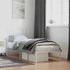 vidaXL Metal Bed Frame without Mattress with Headboard White 75x190cm