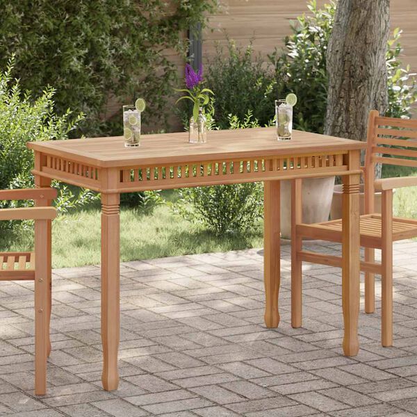 vidaXL Garden Dining Table 120x65x80 cm Solid Teak Wood