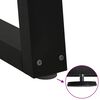 vidaXL Coffee Table Legs V-Shape 2 pcs Black 50x(42-43.3) cm Steel