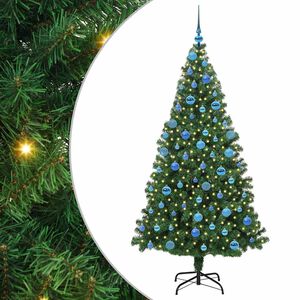 vidaXL Artificial Christmas Tree with 300 LEDs with Stand Green 180 cm
