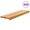vidaXL Stair Treads 20 pcs Light Brown 90x25x2 cm Solid Wood Oak