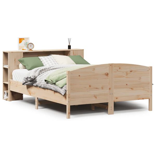 vidaXL Bookcase Bed without Mattress 140x190cm Solid Wood Pine