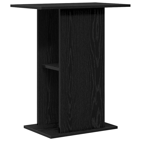 vidaXL Aquarium Stand Black Oak 60.5x36x72.5 cm Engineered Wood