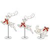 vidaXL Christmas Reindeer with Sleigh 3 pcs 160 LEDs Warm White
