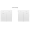 vidaXL Sideboard High Gloss White 80x36x75 cm Engineered Wood