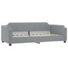 vidaXL Daybed with Trundle and Drawers Light Grey 90x190 cm Fabric