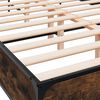 vidaXL Bed Frame without Mattress Smoked Oak 140x190 cm