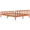 vidaXL Bed Frame without Mattress Wax Brown 160x200 cm Solid Wood Pine