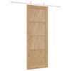 vidaXL Sliding Door Brown 78 x 202 cm Solid Pine Wood