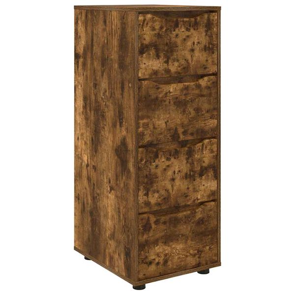 vidaXL Storage Cabinet Smoked Oak 40 x 48 x 105 cm Engineered Wood