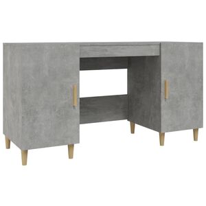 vidaXL Desk Concrete Grey 140x50x75 cm Engineered Wood