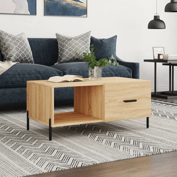 vidaXL Coffee Table Sonoma Oak 90x50x40 cm Engineered Wood