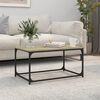 vidaXL Coffee Table Sonoma Oak 80x50x40 cm Engineered Wood and Iron