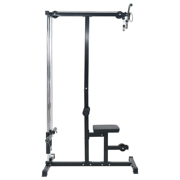 vidaXL Lat Pulldown Machine Manual Black 110 x 70 x 187 cm