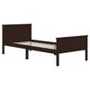 vidaXL Bed Frame without Mattress Dark Brown 100x200 cm Solid Wood