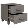 vidaXL Bedside Cabinet HAMAR Light Grey 40x35x44.5 cm Solid Pinewood