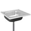 vidaXL Kitchen Sink with Drainer Set Silver 600x600x155 mm