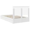 vidaXL Storage Bed with Headboard White 120 x 190 cm Engineered Wood