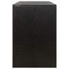 vidaXL Triple Wheelie Bin Shed Black 207x80x117 cm Poly Rattan