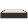 vidaXL Bed Frame without Mattress Black 150x200 cm King Size