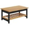 VidaXL Coffee Table EKAI Black 100 x 60 x 45.5 cm Solid Pine Wood