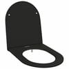vidaXL Toilet Seat Black 47 x 36 x 3.4 cm Duroplast
