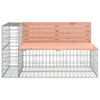 vidaXL Garden Bench with Gabion Basket Solid Wood Douglas
