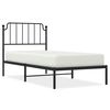 vidaXL Metal Bed Frame without Mattress with Headboard Black 90x190cm