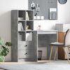 vidaXL Desk with Drawer 2 pcs Concrete Grey