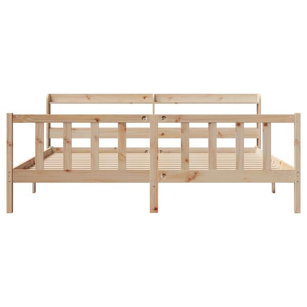 vidaXL Bed Frame without Mattress 200x200 cm Solid Wood Pine