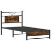 vidaXL Bed Frame without Mattress Smoked Oak 90x200 cm Engineered Wood