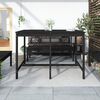 vidaXL Garden Table Black 159.5x82.5x110 cm Solid Wood Pine