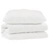 vidaXL Duvet Set with Pillow 2 pcs White Microfibre