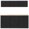 vidaXL Garage Cabinets 6 pcs Black Engineered Wood