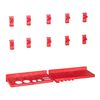 vidaXL 80 Piece Storage Bin Kit with Wall Panels Red and Black