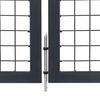 vidaXL Garden Gate with Posts Steel 350x120 cm Anthracite