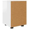 vidaXL Bedside Table with Drawer High Gloss White 30.5 x 30 x 43 cm