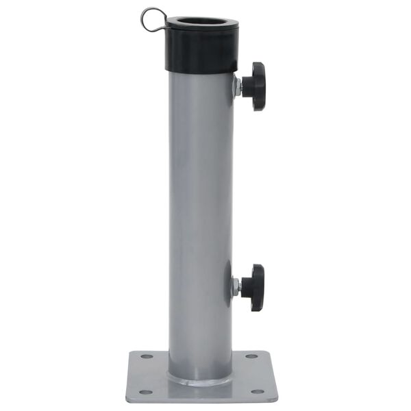 vidaXL Parasol Base for &Oslash;38/48 mm Pole Silver Steel