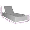 vidaXL Sun Lounger Reclining Black 60 x 200 x 27cm Poly Rattan